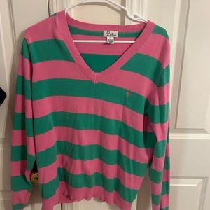 Lily Pulitzer v neck XL and palm tree white label